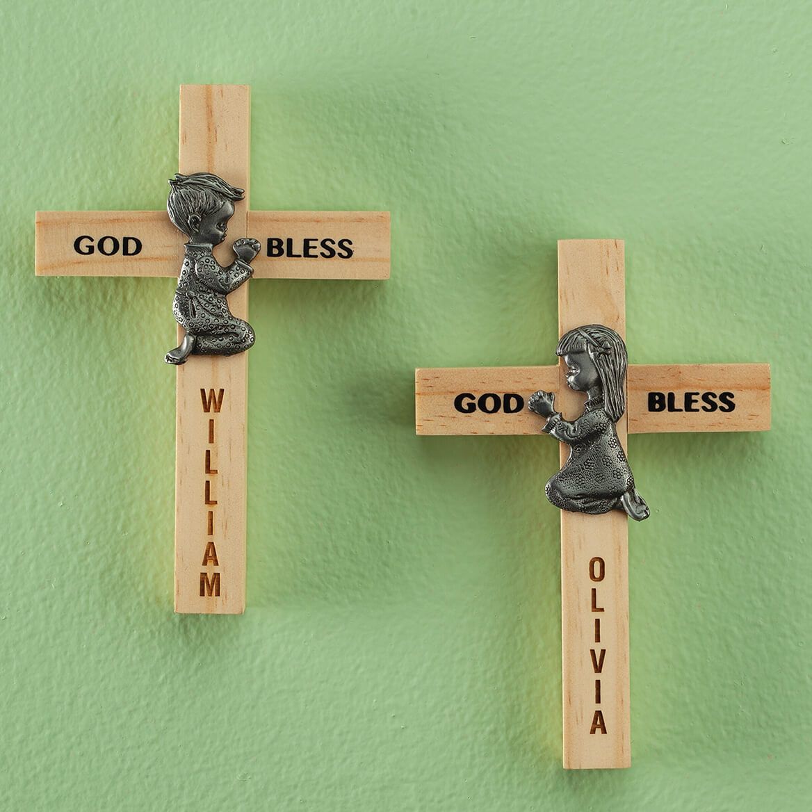 Personalized Praying Children Wooden Crosses + '-' + 373246