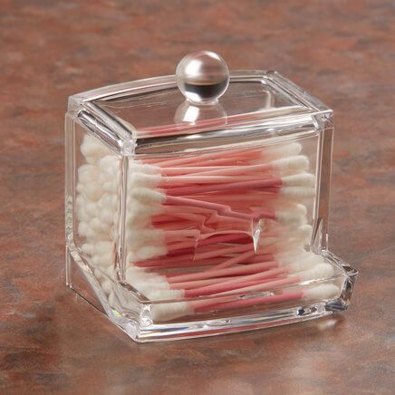 Clear Acrylic Cotton Swab Dispenser-373261