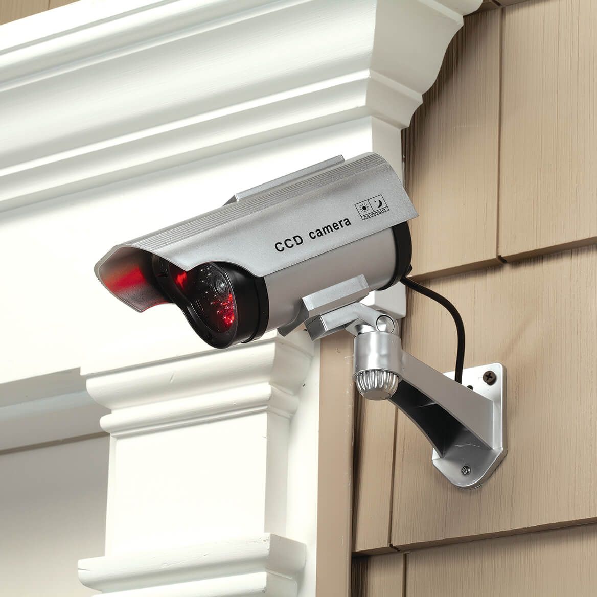 Silver Mock Solar Security Camera + '-' + 373284