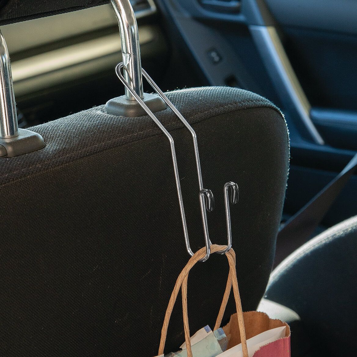 Metal Car Headrest Hooks, Set of 2 + '-' + 373504