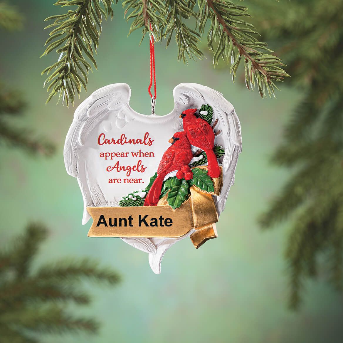 Personalized Cardinal Wings Memorial Ornament + '-' + 373678