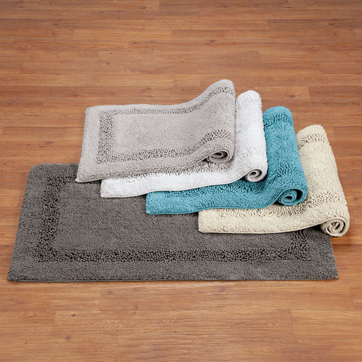 Emilia Cotton Bath Rugs, Set of 2 + '-' + 373769