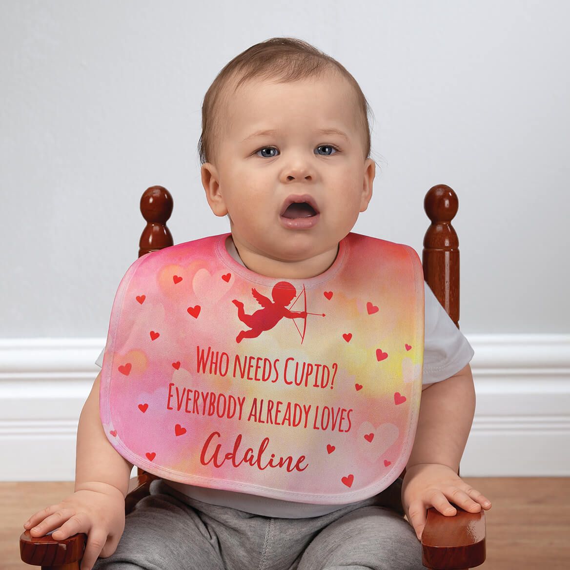 Personalized Valentine's Day Baby Bib + '-' + 373798