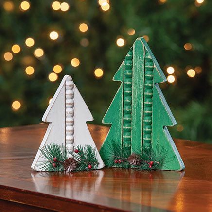 Wood Christmas Trees by Holiday Peak™, Set of 2-373859