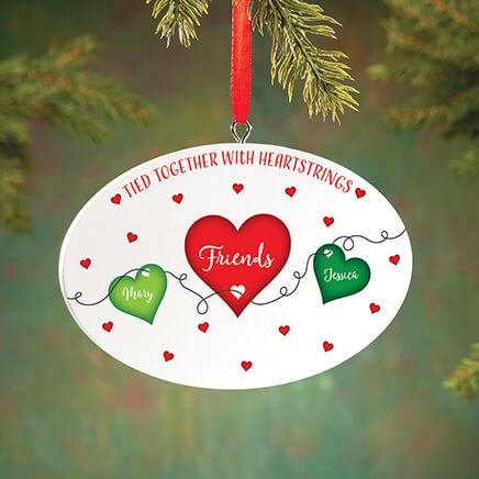 Personalized Tied Together With Heartstrings Ornament-374223