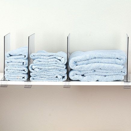 Clear Shelf Dividers, Set of 4-375041
