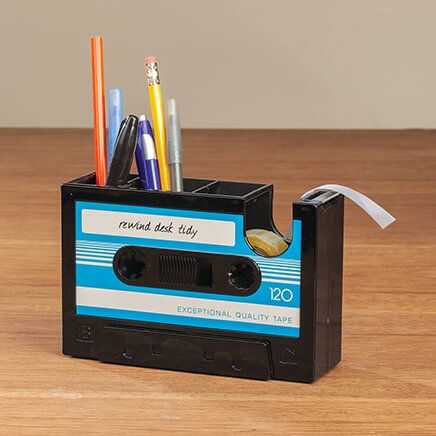Retro Cassette Tape Dispenser and Desk Organizer-375538