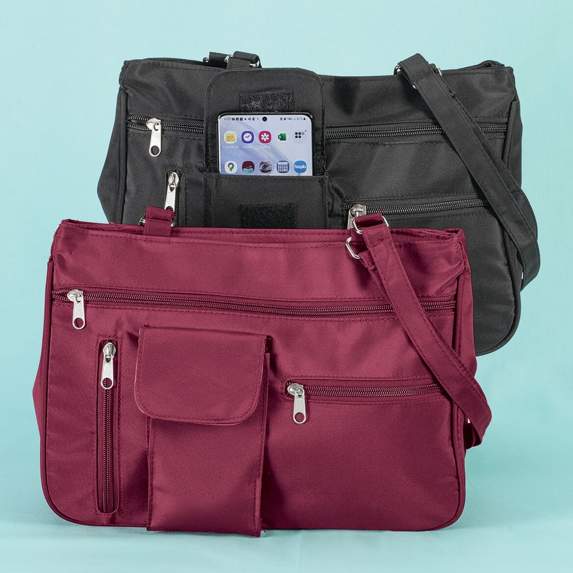 Multi-Pocket Handbag with Cell Phone Pocket + '-' + 375618