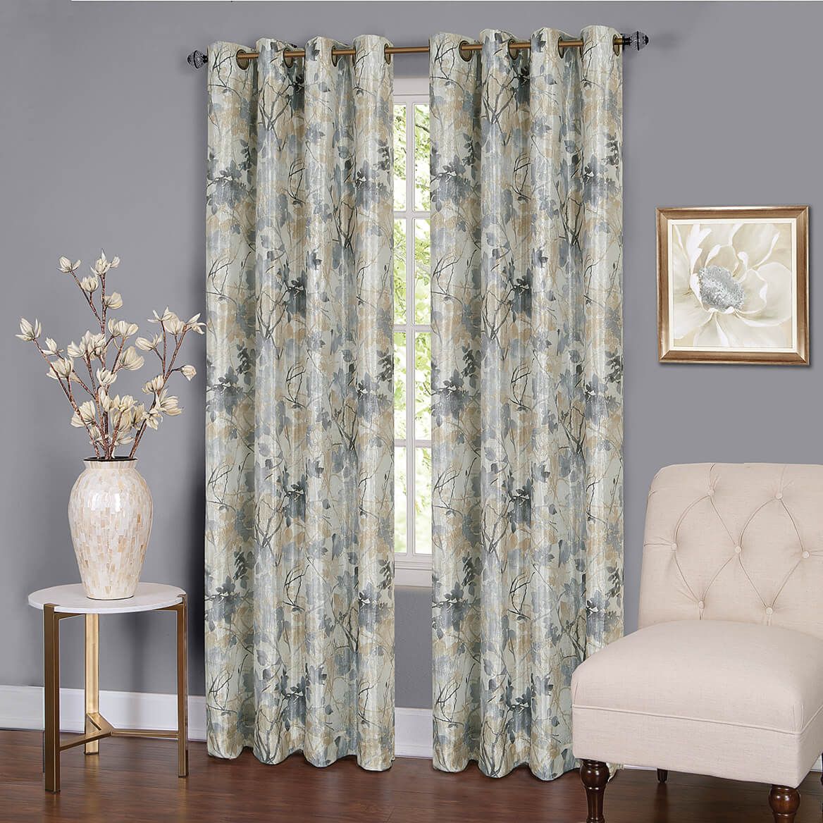 Tranquil Printed Blackout Curtain Panel + '-' + 375810