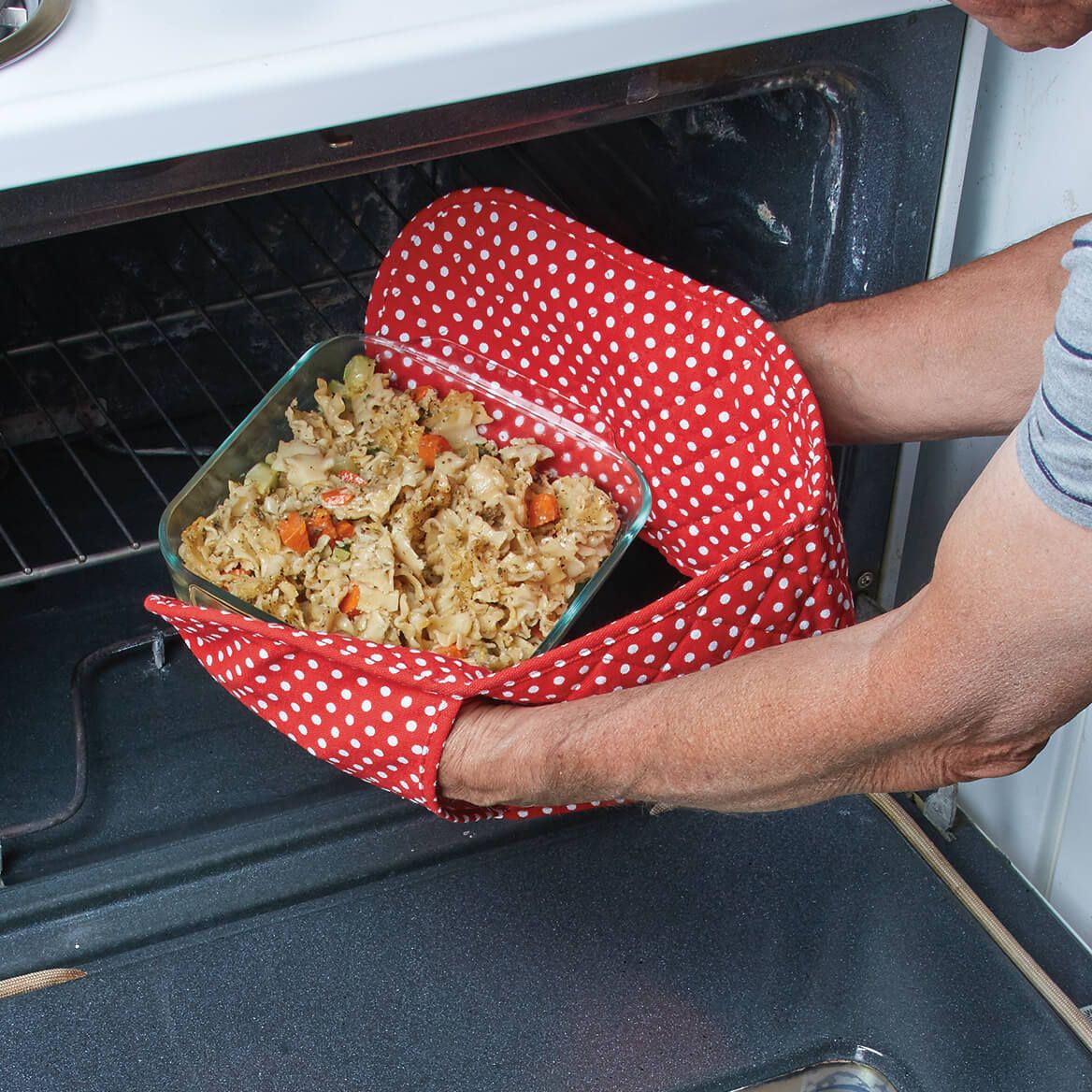 Red Polka Dot Double Oven Glove + '-' + 376028