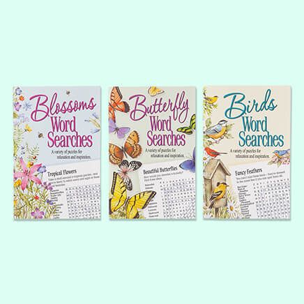 Birds, Butterflies and Blossoms Word Search Books, Set of 3-376418