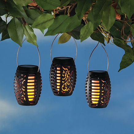 Hanging Dancing Flame Lights by Fox River™ Creations, Set of 3-376436