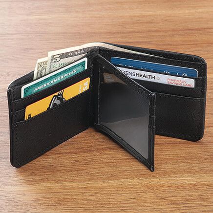 Men's Patch Leather Bifold Wallet-376480