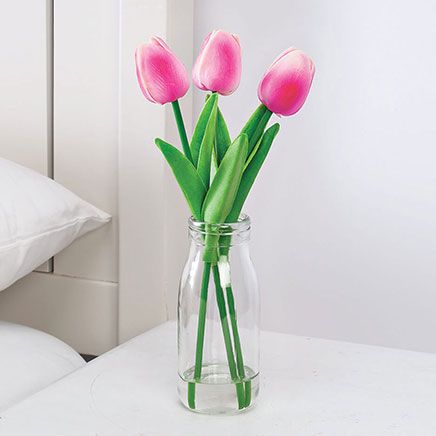 Tulips In Glass Vase by OakRidge™-376808
