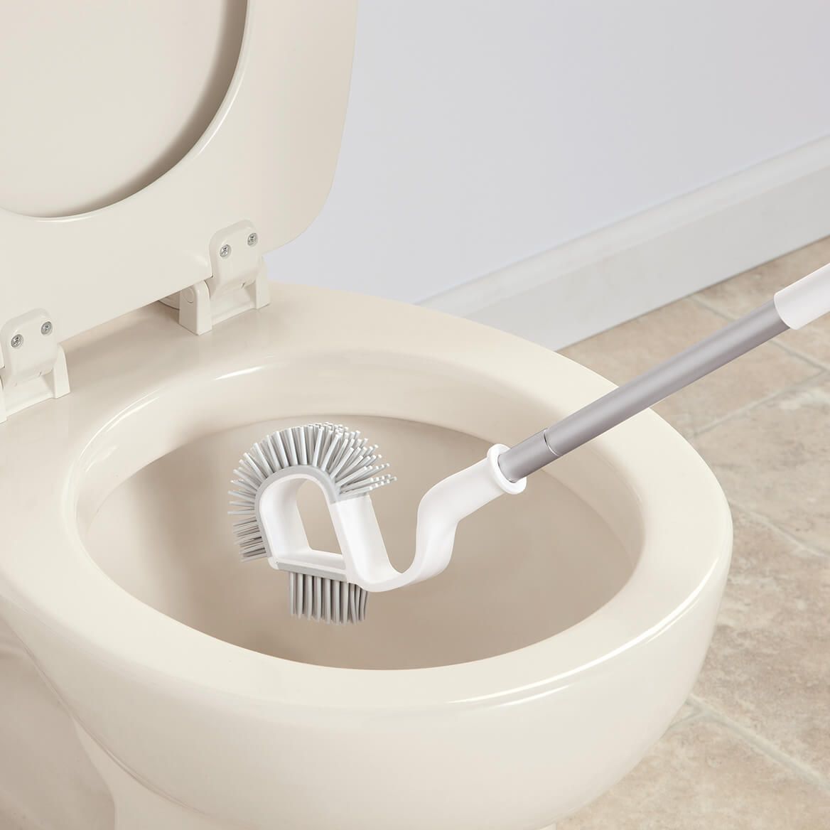 Under Rim Toilet Bowl Brush by LivingSURE™ + '-' + 376828