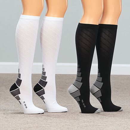 Unisex Knee-High Compression Socks 20-30 mmHg by Silver Steps™-376950