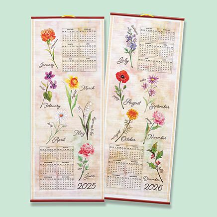 Flower of the Month Scroll Calendar-377369