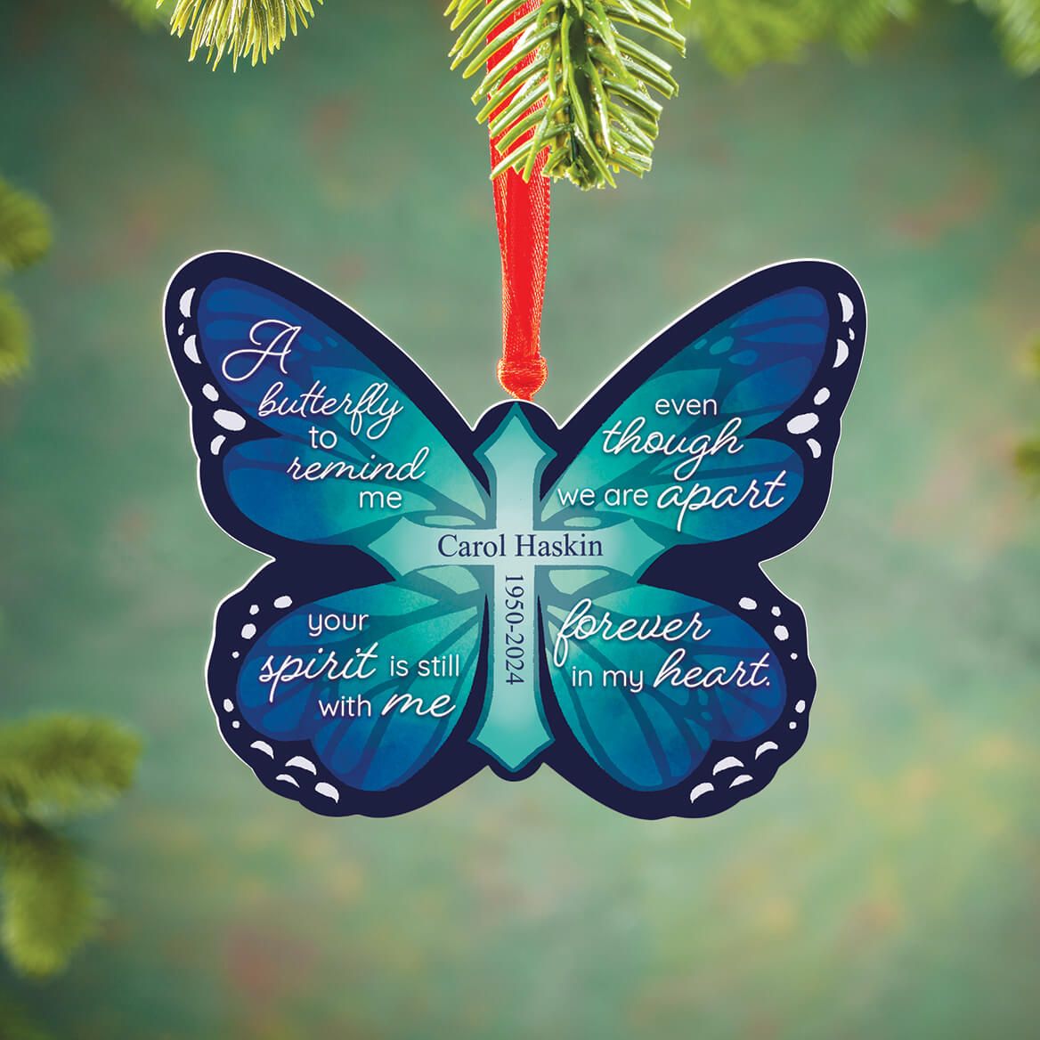 Personalized Butterfly Memorial Ornament + '-' + 377489