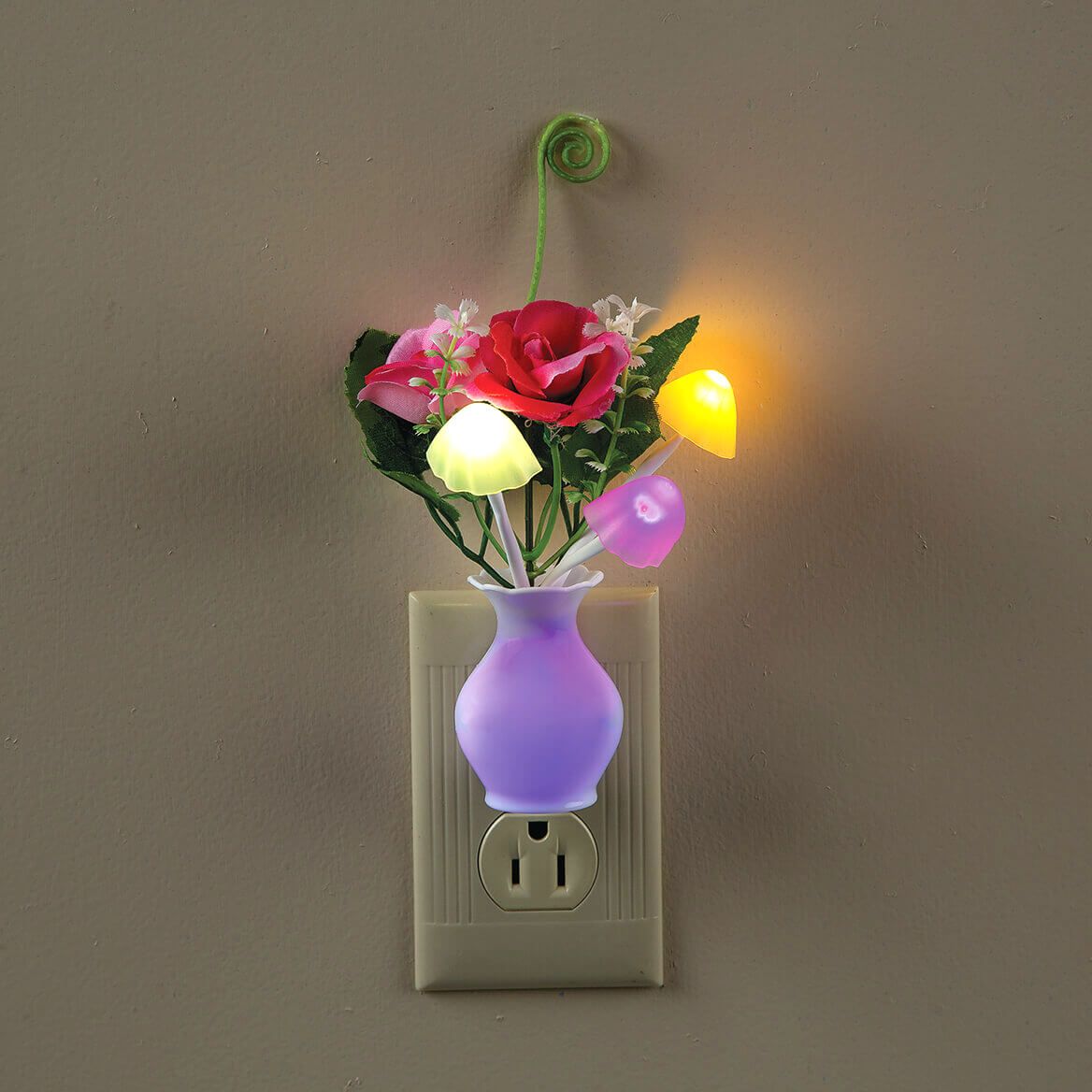 Floral Mushroom Color-Changing LED Night Light + '-' + 377613