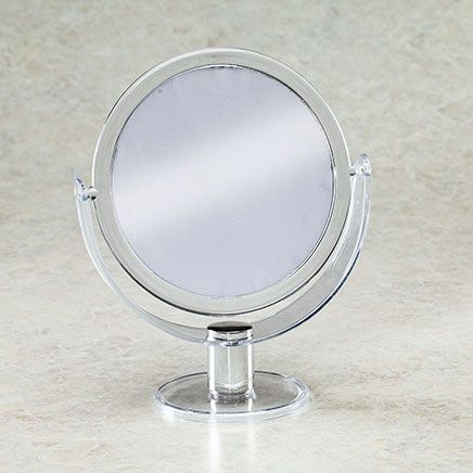 Dual-Sided Round Stand-Up Vanity Mirror-377722