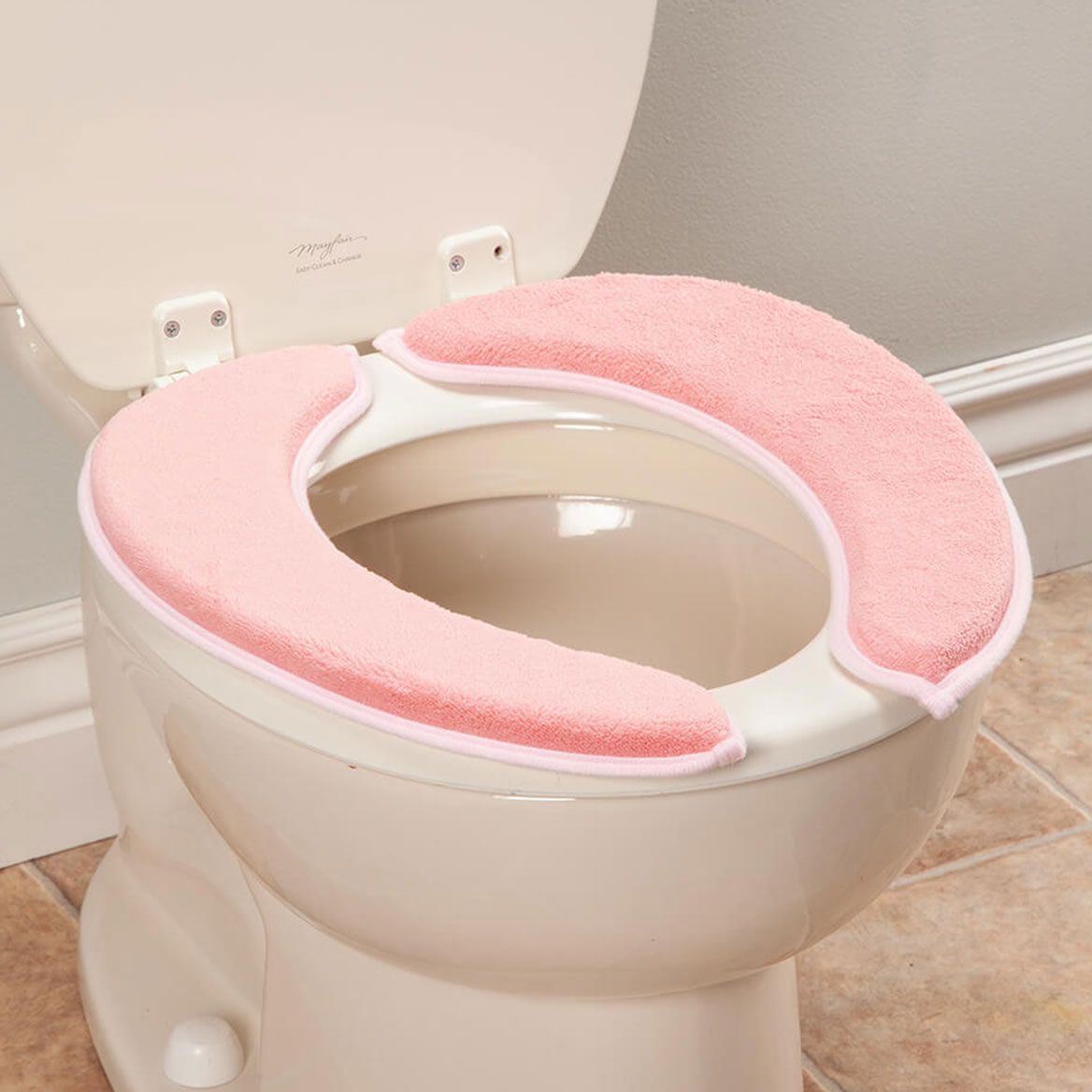 2-Piece Pink Toilet Seat Cushion Set + '-' + 377776