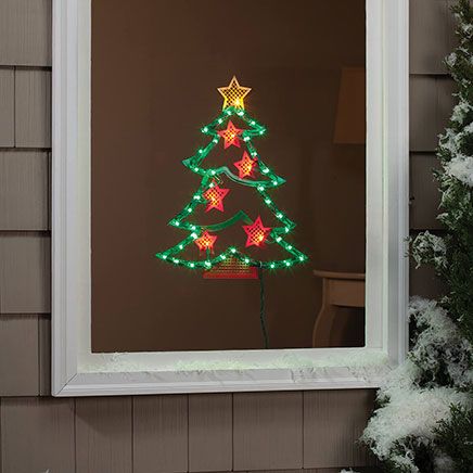 View product details for Christmas Tree Windows Light By Holiday Peak™