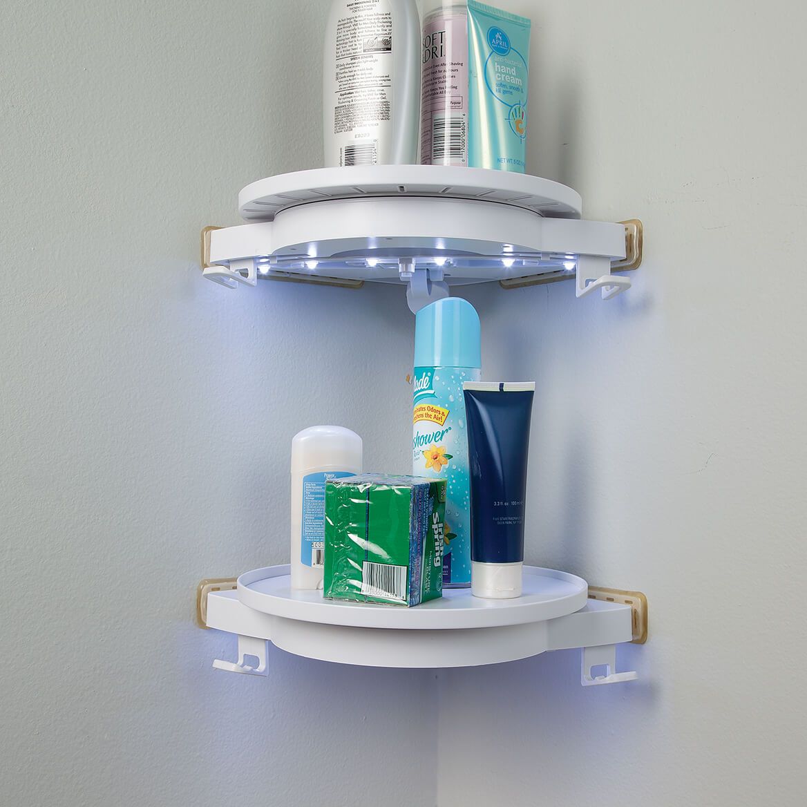 InstaHang Rotating Shelf with Lights, Set of 2 + '-' + 377923