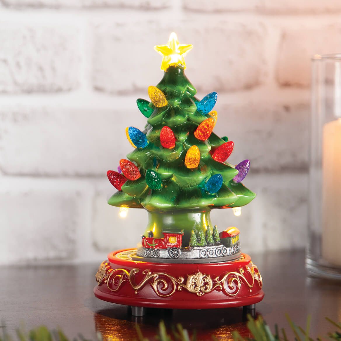 Musical Ceramic Tree with Train by Holiday Peak™ + '-' + 378022