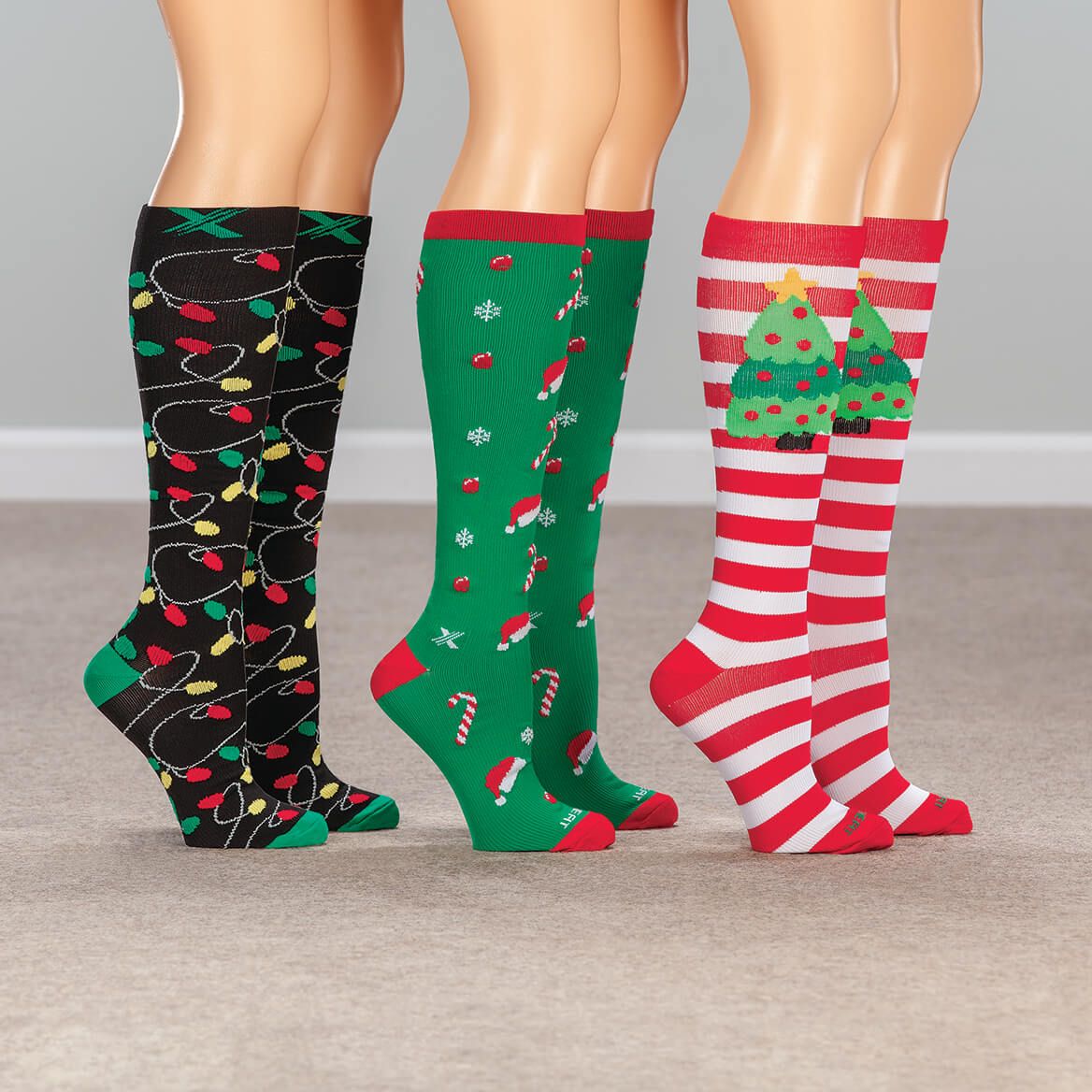 Holiday Knee-High Compression Socks + '-' + 378110