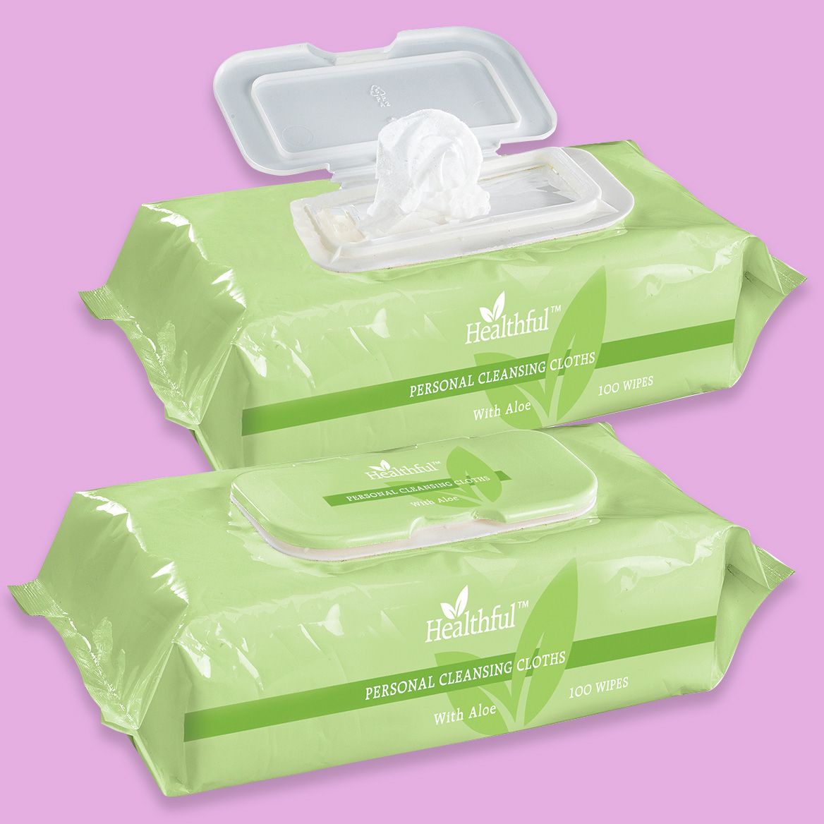 Healthful™ Personal Wipes with Aloe, Set of 2 + '-' + 378201