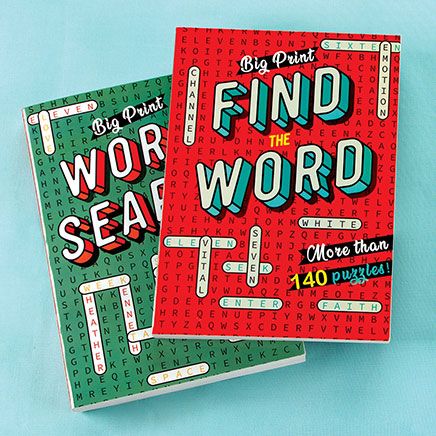 Big Print Find The Word and Word Search Books, Set of 2-378244