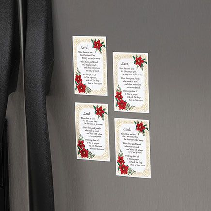 Poinsettia Collage Prayer Magnets, Set of 12-378281