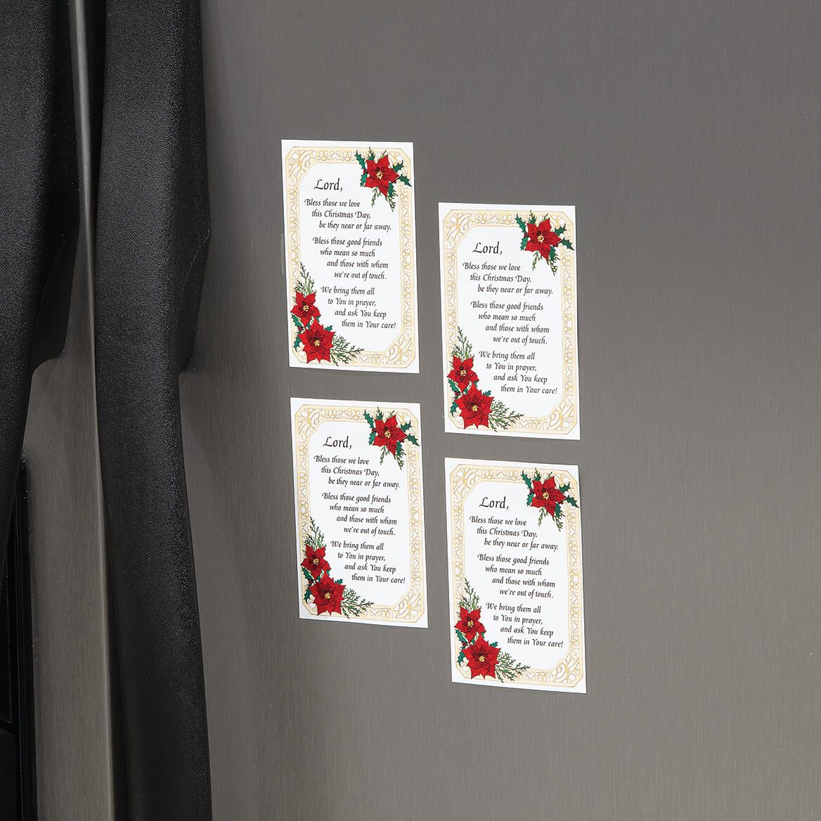 Poinsettia Collage Prayer Magnets, Set of 12 + '-' + 378281