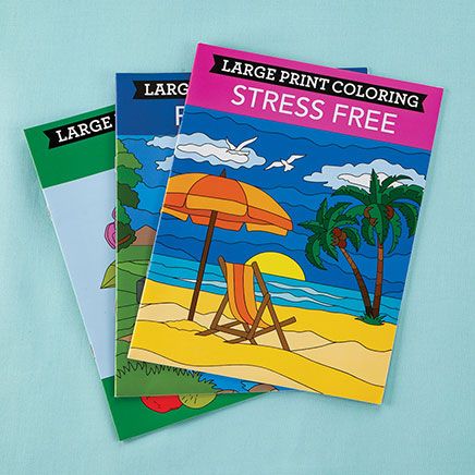 Large Print Calm Coloring Books, Set of 3-378355