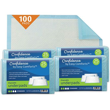 Confidence by Easy Comforts™ Disposable Underpads, Case-378484