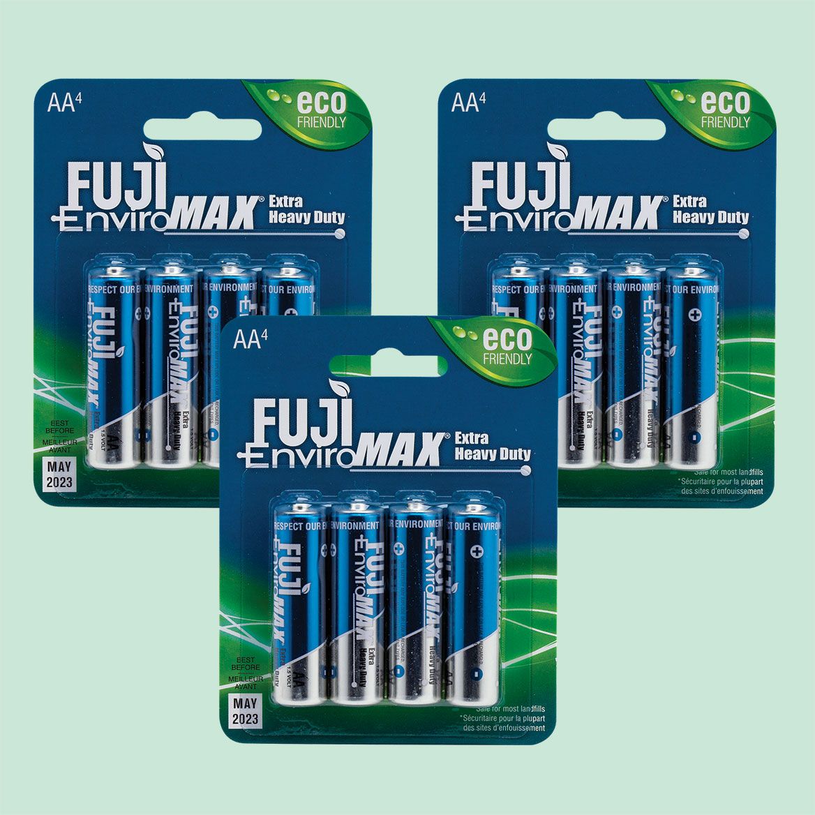Fuji AA Batteries 4-Pack, Set of 3 + '-' + 378508