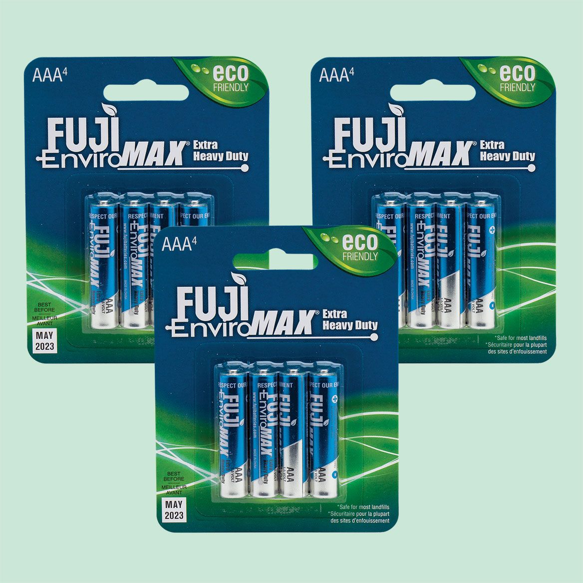 Fuji AAA Batteries 4-Pack, Set of 3 + '-' + 378509