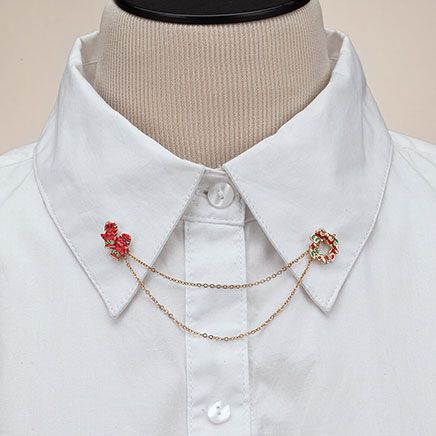 Holiday Brooch Pins with Chains-378721