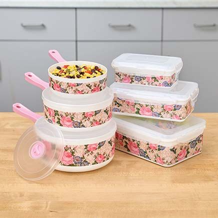 12-Piece Floral Microwave/Storage Set by Chef's Pride™-380167