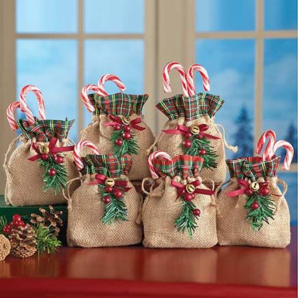 View product details for Burlap Treat Bags, Set of 6