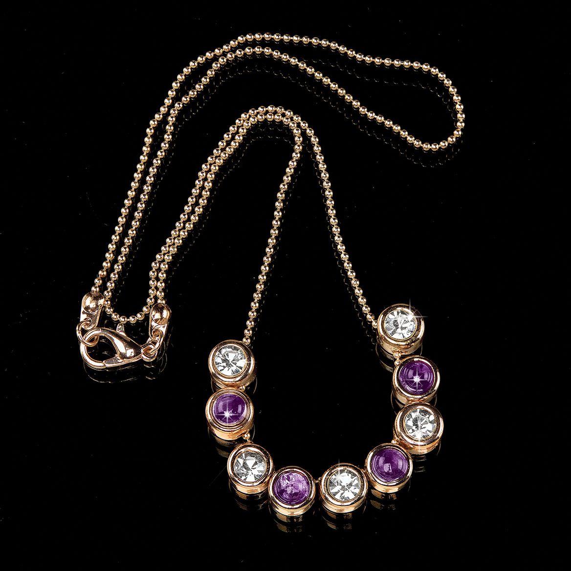 Amethyst & Crystal Necklace + '-' + 380484