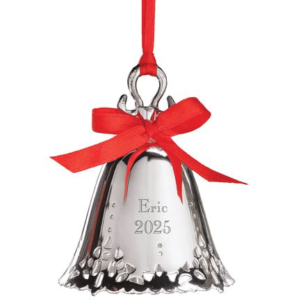 Personalized Silver Tone Bell Ornament-310963