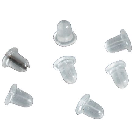 Clear Bullet Earring Backs-315271