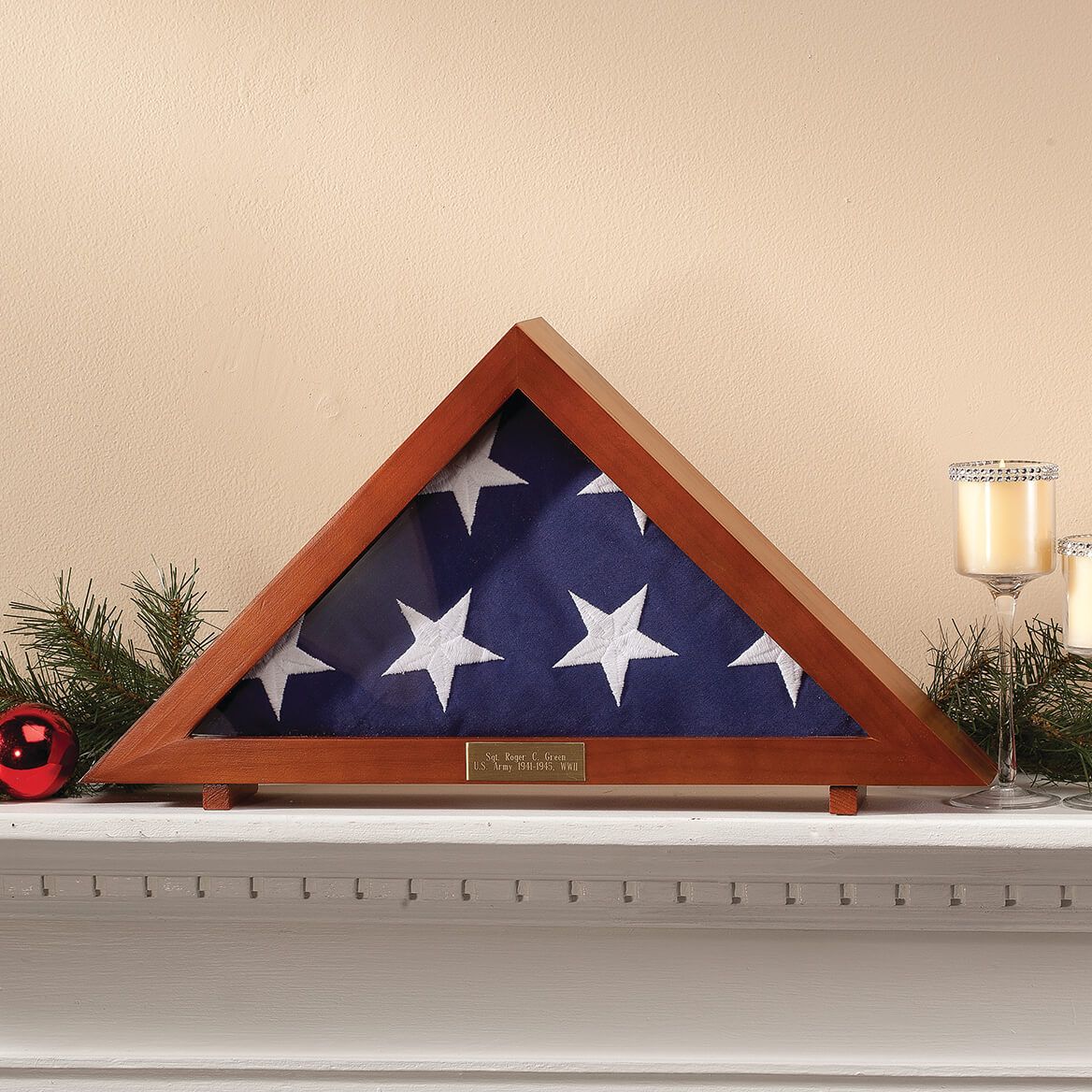 Personalized Veterans Flag Display Case-332797
