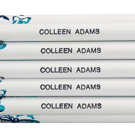 Personalized Butterfly Foil Pencils, Set of 12-335693