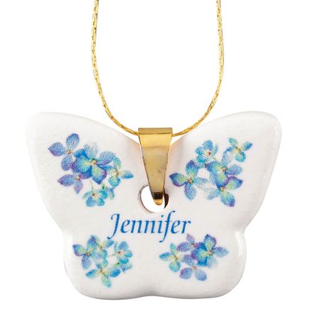 Personalized Porcelain Butterfly Pendant-359974