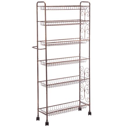 Rolling Antique Wire Slim Storage Cart by Home Marketplace-362490
