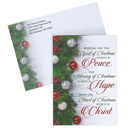 Peace, Hope, Christ Christmas Card Set of 20-364061