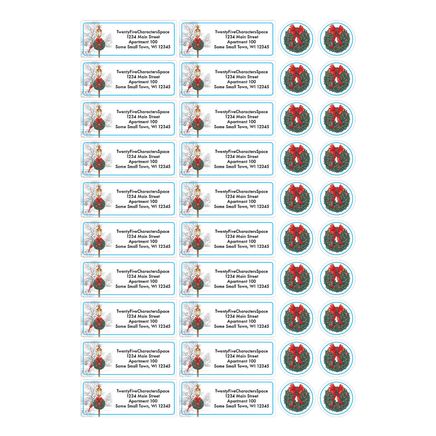 Personalized Lamppost Christmas Address Labels & Seals 20-364761