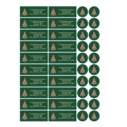 Personalized Glittering Tree Address Labels &  Envelope Seals 20-364772